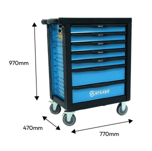 Servante d'atelier 7 tiroirs composée de 147 outils - modules mousse