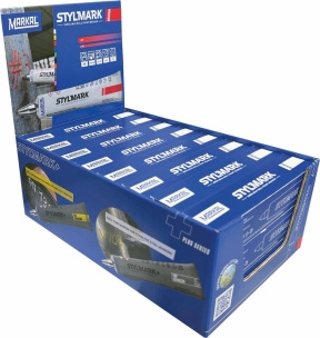 Présentoir de 24 marqueurs pointe bille métal STYLMARK ORIGINAL - jaune Présentoir de 24 marqueurs pointe bille métal STYLMARK ORIGINAL - jaune