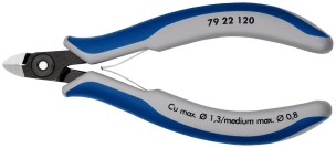 Pince coupante de précision sans biseau 120mm- Ressort - Bi-matière