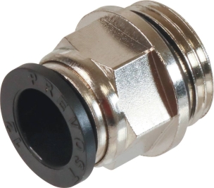 Raccord instantané métallique droit mâle cylindrique 1/2" pour tuyau rilsan 12mm - lot de 5 pcs