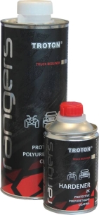 Revêtement polyuréthane structuré 2K anti-corrosion avec son durcisseur - lot de 4 bidons 790g et 210g