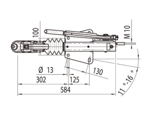 Commande de freinage avec semelle en V 700/1000kg