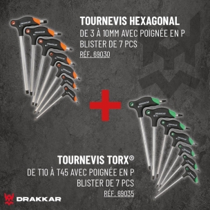 OPÉ BLACK FRIDAY - 7 Tournevis hexagonal + 7 Tournevis Torx®