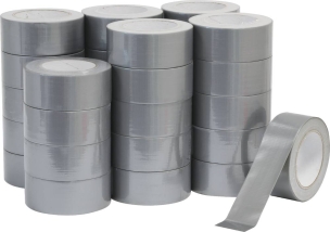 Ruban adhésif/toile américaine argent 0,30x48mm 25m - lot de 30 pcs