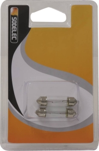 Ampoule navette 12V 5W SV8,5-8 10X38 - blister de 2 pcs