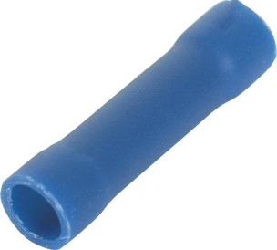 Cosse jonction bout à bout isolée bleue - blister de 10 pcs