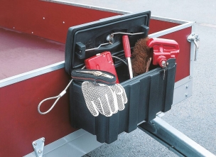 Coffre de rangement en plastique noir 515x225x272