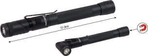 Lampe stylo LED 150 lumens à piles tête pivotante