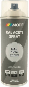 Peinture acrylique RAL 1013 blanc perlé - lot de 6 aérosols de 400ml