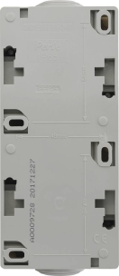 Prise étanche et va et vient vertical en saillie 230V gris