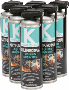 Dégrippant multifonctions avec tête 2 jets version espagnol/portugais - lot de 6 aérosols 500ml