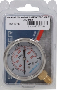 Manomètre avec fixation verticale - blister