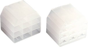 Boîtier unipolaire femelle nu 6,35mm - 11 voies - 26,2x29,4x23mm - lot de 50 pcs