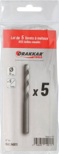 Foret à métaux HSS 11mm - lot de 5 pcs