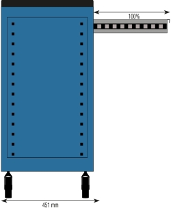Servante d'atelier 6 tiroirs bleu/gris 677x451x964mm