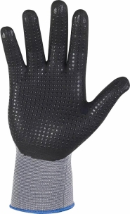 Gants de manutention 100% enduit nitrile T11 sur carte - lot de 12 pcs