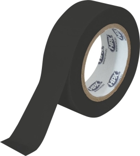 Ruban adhésif isolant PVC noir 19mmx10m - 20 lots de 10 pcs