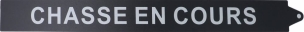 Réglette "chasse en cours" pour réf. 16950