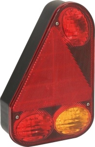 Feu arrière vertical 12V gauche 5 fonctions 219x146mm