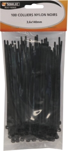 Collier nylon 3,6x140mm noir - 350 lots de 100 pcs