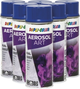 Peinture RAL 5002 bleu outremer - lot de 6 aérosols de 400ml