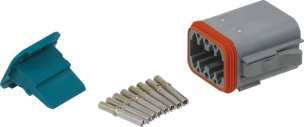 Connecteur étanche série DT femelle 8 voies en kit - lot de 10 pcs