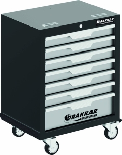 Servante d'atelier 7 tiroirs composée de 176 outils - modules finition carbone