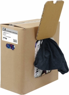 Chiffon couleur industriel - lot de 8 cartons distributeurs de 10Kg