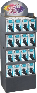 Présentoir de 80 boîtes de gants jetables nitrile