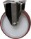 Chape zinguée moyenne fixe polyamide + polyuréthane D.150mm