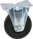 Roulette zinguée jante nylon fixe 160mm 170kg