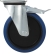 Roulette zinguée jante nylon pivotante avec frein 80mm 120kg