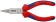 Pince à becs demi-ronds 140mm avec tranchant (Dureté 61HRC) gainage bi-matière