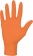 Gants jetables nitrile orange non poudré 0,09mm T10 - Boîte de 100 pcs
