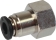 Raccord instantané métallique droit femelle cylindrique 1/4" pour tuyau rilsan 6mm - lot de 10 pcs