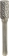 Fraise métallique cylindrique sur tige 9,5mm