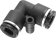 Raccord instantané polymère coudé 12mm - lot de 5 pcs