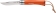 Couteau N°7 orange avec lien en cuir