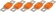 Fusible enfichable méga 150A orange - lot de 5 pcs