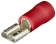 Cosses plates femelles isolées rouge 6,3x0,8mm / 0,5-1mm² - lot de 100pcs