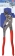 Pince clé grise gainée 250mm avec bouton poussoir - carte