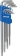Clé mâle coudée Torx® extra longue alésée de T10 à T50 - étui pivotant de 9 pcs