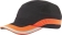 Casquette de sécurité avec bande réfléchissante noire et orange