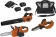 Pack 20V souffleur de jardin, élagueuse sur batterie - 10cm, tronçonneuse - 2 batteries Li-ion 4Ah - 1 batterie 2Ah