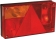 Feu arrière rectangle 12V droit 6 fonctions 240x140mm