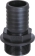Raccord cannelé PVC mâle 1"1/2 pour tuyau de 40mm
