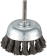 Brosse conique sur tige 6mm fil acier torsadé 70mm