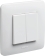 Interrupteur double va et vient encastré 230V blanc brillant