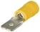Cosses plates mâles isolées jaune 6,3x0,8mm / 4-6mm²- lot de 100pcs