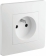 Prise encastrée 2P+T 230V blanc